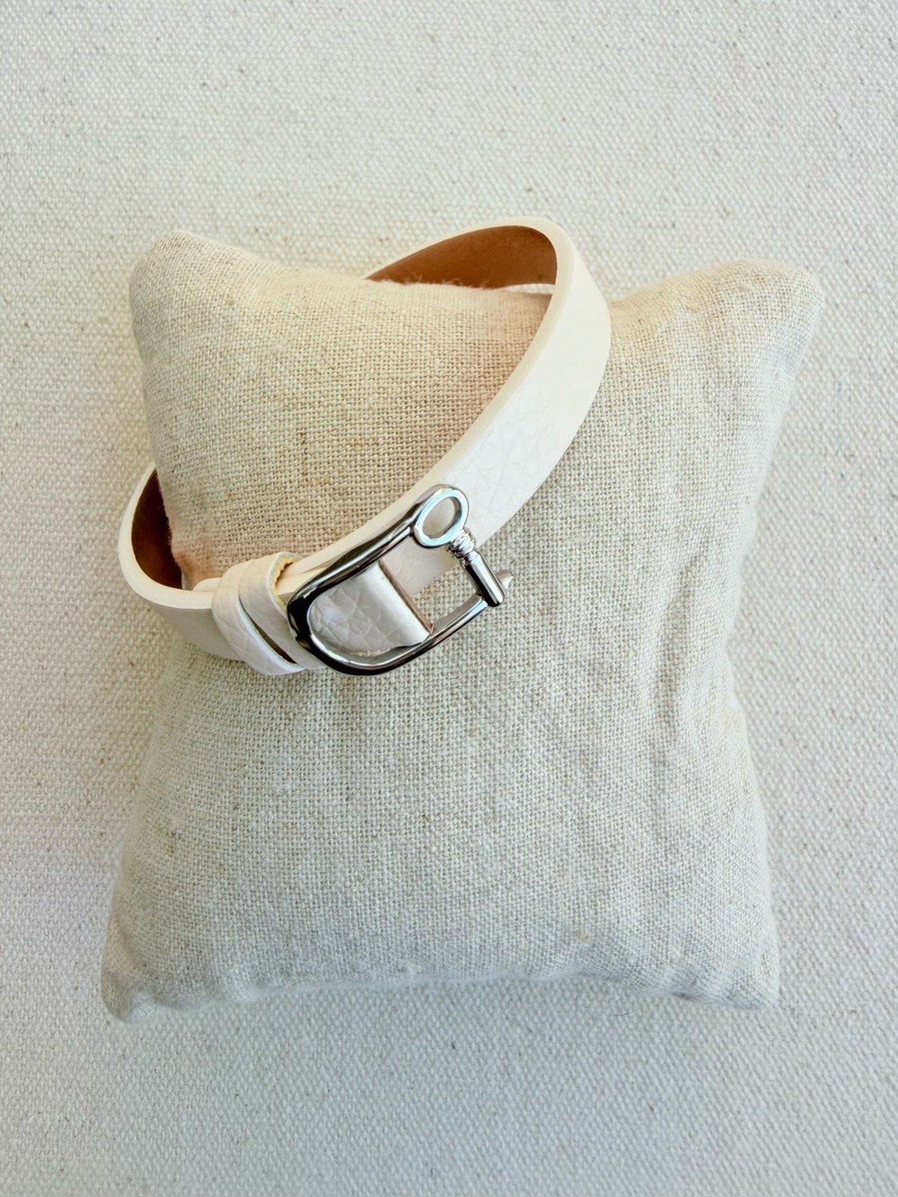 *Single Leather Reversible Band Bracelet* KEEP COLLECTIVE Retired *NIP* Cream